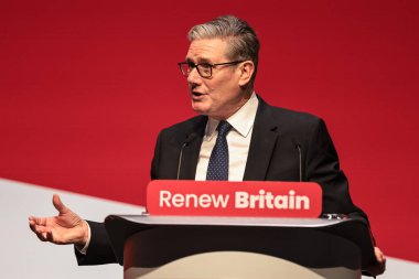 Sir Keir Starmer, Prime Minister of the United Kingdom opens up the floor for the afternoon session  during the Labour Party Annual Conference 2025 at The ACC, Liverpool, United Kingdom, 28th September 2025 