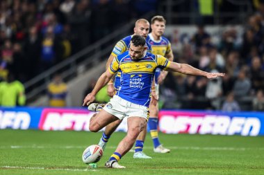 Leeds Rhinos 'tan Jake Connor, 27 Eylül 2025' te Headingley Stadyumu, Leeds, İngiltere 'de oynanan Betfred Süper Lig eleme maçı 1.