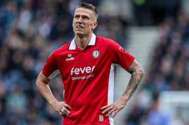 Bristol City 'den Emil Riis Jakobsen 27 Eylül 2025' te İngiltere 'nin Deepdale kentinde Preston North End ile Bristol City arasındaki Gökyüzü İddia Şampiyonası maçında 