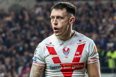 St. Helens Deon Cross, Betfred Süper Lig eleme turu 1. Maçı sırasında Leeds Gergedan St. Helens 'e karşı Headingley Stadyumu, Leeds, İngiltere, 27 Eylül 2025