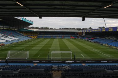 Elland Road 'un, 27 Eylül 2025' te İngiltere 'nin Leeds Road kentinde oynanan Premier League maçı öncesinde Leeds United ve Bournemouth maçına genel bir bakış.