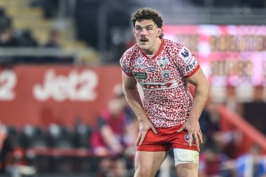 Robbie Mulhern of Leigh Leopards during the Betfred Super League play-off Eliminator 1 match Leigh Leopards vs Wakefield Trinity at Progress With Unity Stadium, Leigh, United Kingdom, 26th September 2025