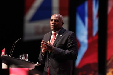 David Lammy MP, Deputy Prime Minister and Secretary of State for Justice addresses the Conference during the labour Party Annual Conference 2025 Day 2 at The ACC, Liverpool, United Kingdom, 29th September 2025