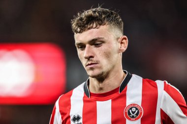 Sheffield United takımından Harrison Burrows 30 Eylül 2025 'te Sheffield United ile Southampton arasında oynanan maçta Sheffield Lane, Sheffield, İngiltere