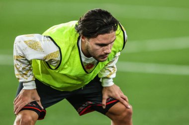 Sheffield United takımından Callum O 'Hare, 30 Eylül 2025' te Sheffield Lane, Sheffield, İngiltere 'de oynanan maç öncesi ısınma maçında Sheffield United Southampton' a karşı.