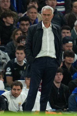 Jose Mourinho UEFA Şampiyonlar Ligi karşılaşmasında Benfica teknik direktörü Chelsea - Benfica Stamford Bridge, Londra, İngiltere, 30 Eylül 2025