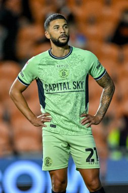 Luton Town takımından Nahki Wells 30 Eylül 2025 'te Bloomfield Road, Blackpool' da Blackpool-Luton Town maçında