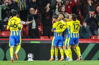 Southampton 'dan Ross Stewart, 30 Eylül 2025' te Bramall Lane, Sheffield, İngiltere 'de oynanan ve Sheffield United' ın Southampton 'a karşı oynadığı Sky Bet Şampiyonası maçında 1-2 kazanma golünü kutluyor.