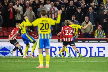 Southampton 'dan Ross Stewart, 30 Eylül 2025' te Bramall Lane, Sheffield, İngiltere 'de oynanan Sheffield United-Southampton maçında 1-1 berabere kaldı.