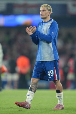 Chelsea 'den Alejandro Garnacho, UEFA Şampiyonlar Ligi Chelsea-Benfica maçında 30 Eylül 2025' te Stamford Bridge, Londra 'da karşı karşıya geldi.