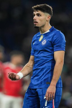 Chelsea 'den Pedro Neto UEFA Şampiyonlar Ligi karşılaşmasında Chelsea - Benfica Stamford Bridge, Londra, 30 Eylül 2025