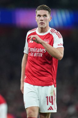 Arsenal 'den Viktor Gyokeres UEFA Şampiyonlar Ligi karşılaşmasında Arsenal, Olympiakos FC' ye karşı Emirates Stadyumu, Londra, 1 Ekim 2025 