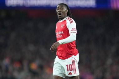 Arsenal 'den Eberechi Eze UEFA Şampiyonlar Ligi karşılaşmasında Arsenal, Olympiakos FC' ye karşı Emirates Stadyumu, Londra, 1 Ekim 2025 