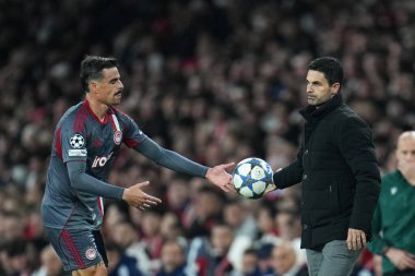 UEFA Şampiyonlar Ligi maçı Arsenal, Olympiakos FC 'ye karşı Emirates Stadyumu, Londra, 1 Ekim 2025 