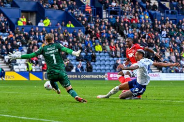 Preston North End 'den Daniel Jebbison, Preston (2-0) Sky Bet Şampiyonası maçında Preston North End Charlton Athletic' e karşı 4 Ekim 2025 tarihinde oynanan Deepdale, Preston, İngiltere maçında ikinci golü attı. 