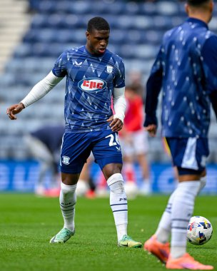 Preston North End Sky Bet Şampiyonası 'nda Thierry Small Preston North End' e karşı Deepdale, Preston, Birleşik Krallık 'ta 4 Ekim 2025 
