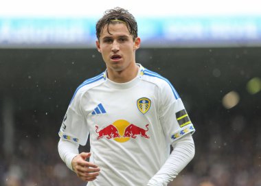 Leeds United 'dan Brenden Aaronson Premier Lig karşılaşmasında Leeds United Tottenham Hotspur' a karşı Elland Road, Leeds, İngiltere, 4 Ekim 2025 
