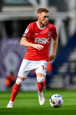 Charlton Athletic takımından Sonny Carey, 4 Ekim 2025 'te İngiltere' nin Deepdale kentinde Preston North End - Charlton Athletic maçında 