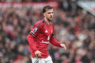 Manchester United ile Manchester United arasındaki Premier League maçında gol kralı Mason Mount, Old Trafford, Manchester, İngiltere 'de 4 Ekim 2025 
