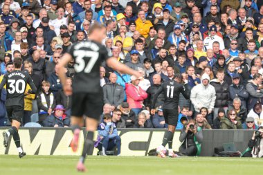 Tottenham Hotspur 'dan Mathys Tel, Premier League maçı Leeds United' ın Tottenham Hotspur 'a karşı 4 Ekim 2025' te oynanan Elland Road, Leeds, İngiltere maçında 0-1 kazanma golünü kutluyor. 