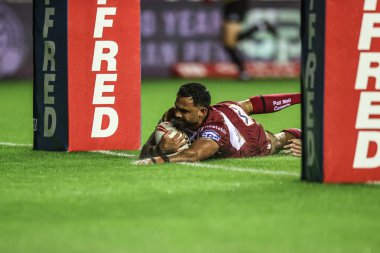 Wigan Warriors 'dan Bevan French, 3 Ekim 2025' te İngiltere 'nin Wigan kentinde oynanan The Brick Community Stadyumu' nda oynanan Wigan Warriors vs Leigh Leopards maçında 4-0 öne geçti.
