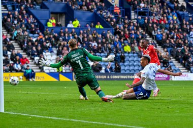 Preston North End 'den Daniel Jebbison, Preston (2-0) Sky Bet Şampiyonası maçında Preston North End Charlton Athletic' e karşı 4 Ekim 2025 tarihinde oynanan Deepdale, Preston, İngiltere maçında ikinci golü attı. 