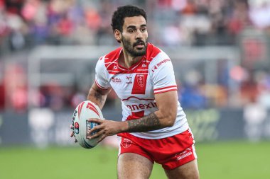 Hull KR takımının Tyrone May 'i Betfred Süper Lig yarı final 2 maçında Hull KR ile St Helens arasında oynanan Sewell Group Craven Park, Kingston üzerine Hull, İngiltere, 3 Ekim 2025