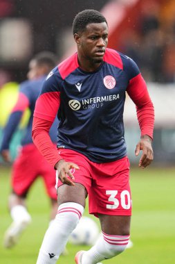 Stevenage, Luton Town 'a karşı Lamex Stevenage, İngiltere' de oynanan 4 Ekim 2025 Gökyüzü İddia Ligi 1 karşılaşması öncesinde