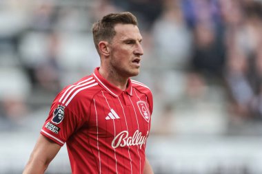 Premier Lig maçı sırasında Nottingham Ormanı 'ndan Chris Wood St. James' s Park, Newcastle, İngiltere 'de oynanan Newcastle United - Nottingham Forest maçında 5 Ekim 2025