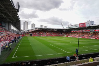 Premier League karşılaşması öncesinde Gtech halk stadyumunun genel görüntüsü Brentford Manchester City 'ye karşı Gtech Community Stadyumu, Londra, Birleşik Krallık, 5 Ekim 2025