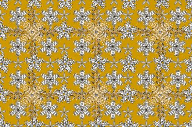 Klasik gradyan altın elementlere sahip kusursuz pano. Raster illüstrasyonu. Çift desen.