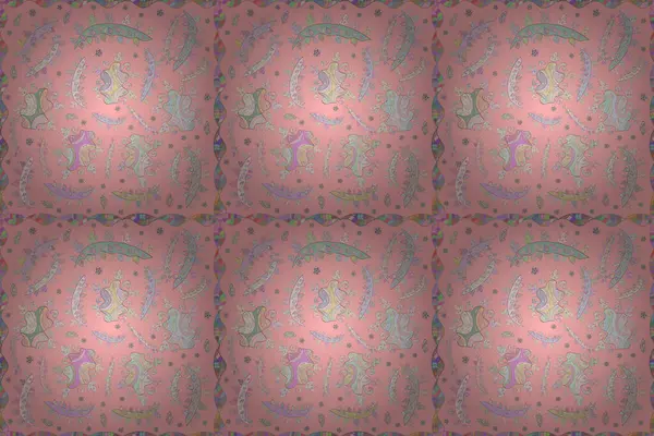 Απρόσκοπτη Μοτίβο Ενδιαφέρουσες Μουντζούρες Φόντο Colorfil Πάνο Εικονογράφηση Κορμού — Φωτογραφία Αρχείου