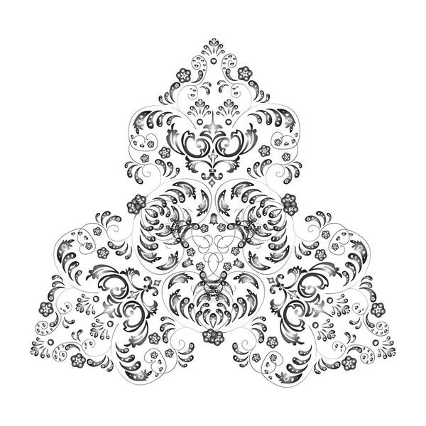 Gribouille Motif Isolé Gris Sur Fond Blanc Vecteur — Image vectorielle