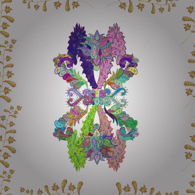 Renkli arkaplanda ilginç karalamalar olan kusursuz desen. resimleme.