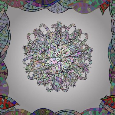 Suluboya efekti. Vektör desen. Botanik seamless modeli. Organik öğeleri.