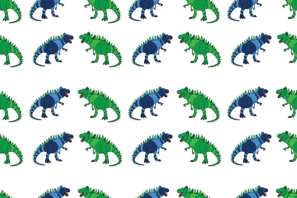 Geometryczny Bezszwowy Wzór Dinozaurami Kolorowe Dinozaury Jaszczurkowe Pakowania Lub Odzieży — Zdjęcie stockowe