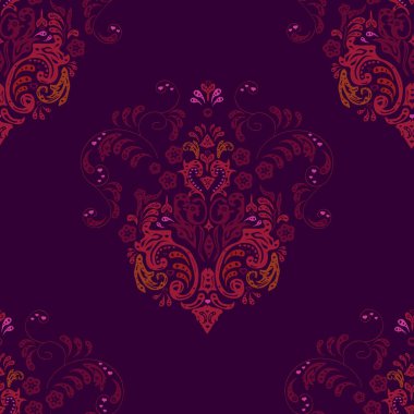 Renkli arkaplanda ilginç karalamalar olan kusursuz desen. Wallaper.