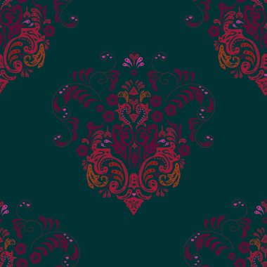 Renkli arkaplanda ilginç karalamalar olan kusursuz desen. Wallaper.