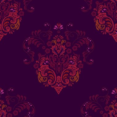 Renkli arkaplanda ilginç karalamalar olan kusursuz desen. Wallaper.