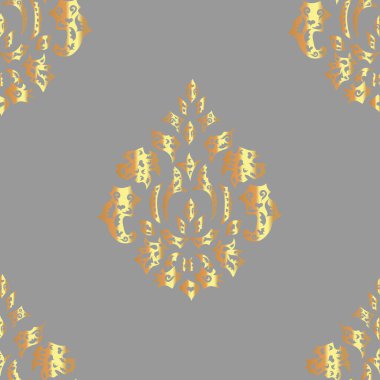 Renkli arka planda klasik elementlerle kusursuz bir desen. Raster..