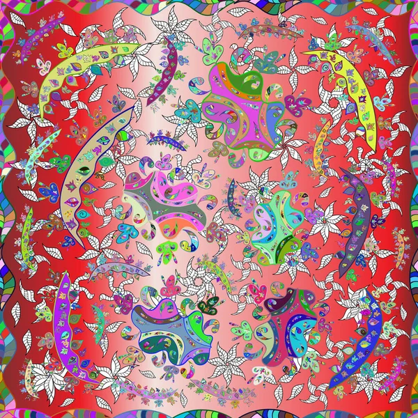 Вектор Растрескивает Текстуру Винтажный Цветочный Узор Софт Хлопок Дизайн Мягкая — стоковый вектор