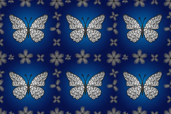 Butterflies Pattern Abstract Seamless Background Fashion Nice Fabric Design Illustration — Stock Photo, Image