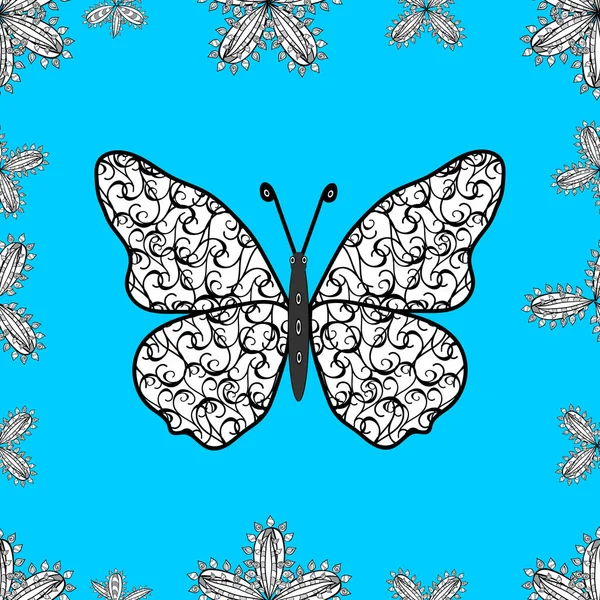 나비들의 포장지 벽지를 설계하기에 — 스톡 사진