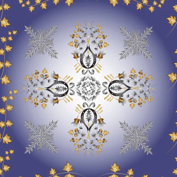 Бесшовный Узор Дизайна Бесшовный Рисунок Нейтральных Серых Фиолетовых Цветах Золотыми — стоковое фото
