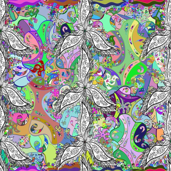 Векторная Иллюстрация Eps10 Красивый Тканевый Узор Симпатичный Бесшовный Цветочный Принт — стоковый вектор