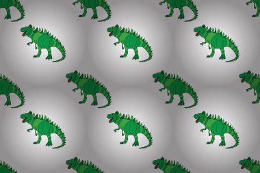 Dinozorlarla birlikte geometrik kusursuz desen. Renkli kertenkele benzeri dinozorlar paketleme ya da giydirme için. Saurischian dinozorları.