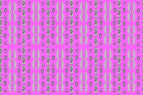 Renkli arkaplanda ilginç karalamalar olan kusursuz desen. Pano. Raster illüstrasyonu.