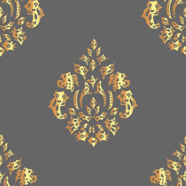 Renkli arkaplanda vintage elementlere sahip kusursuz desen.