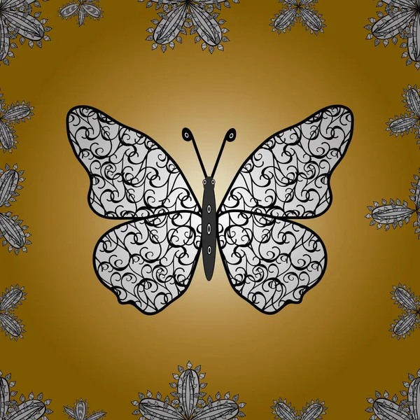 Modèle Papillons Fond Abstrait Sans Soudure Illustration Sur Les Couleurs — Image vectorielle