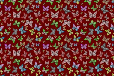 Gri, kırmızı ve siyah lekeli oldukça pürüzsüz bir kelebek dokusu. Duvar kağıdı için böcek dokusunun tekrarı. Bahar Kelebeği şirin tema.